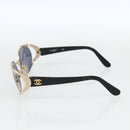 CHANEL Sunglasses plastic Black CC Auth 159069V-5