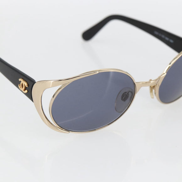 CHANEL Sunglasses plastic Black CC Auth 159069V