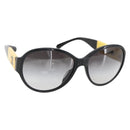 CHANEL Sunglasses plastic Yellow CC Auth 159071-1