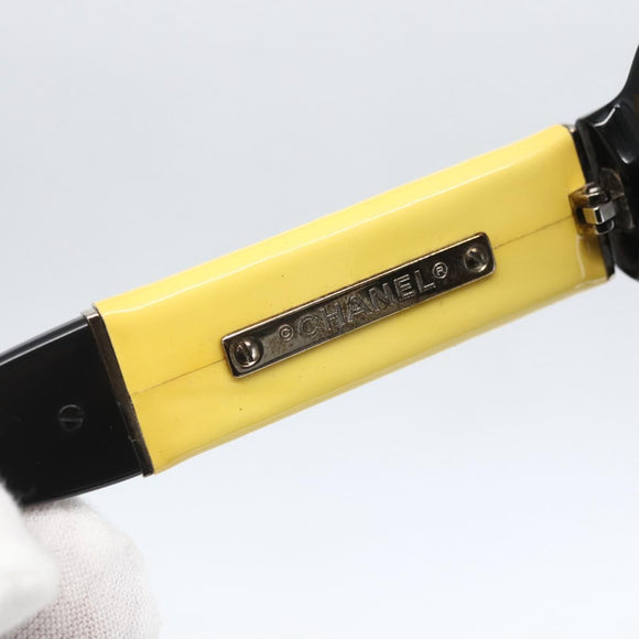 CHANEL Sunglasses plastic Yellow CC Auth 159071