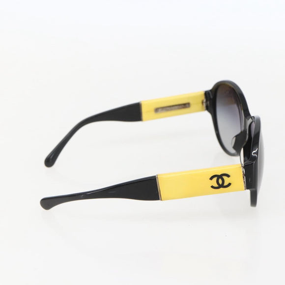 CHANEL Sunglasses plastic Yellow CC Auth 159071