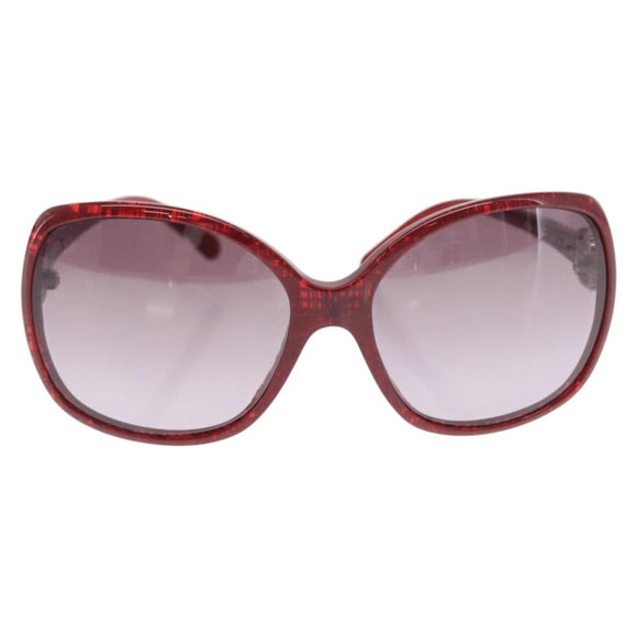 CHANEL Sunglasses plastic Red CC Auth 159072V
