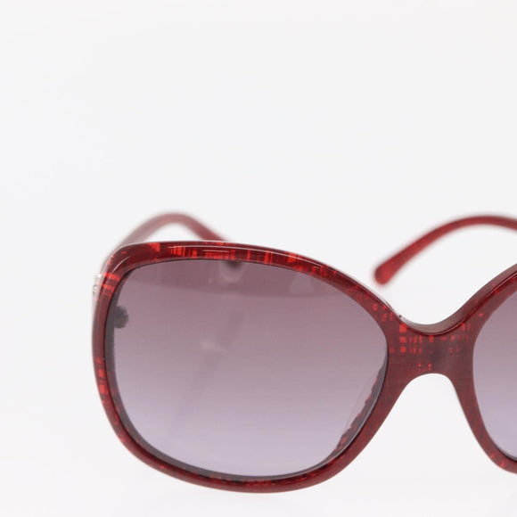 CHANEL Sunglasses plastic Red CC Auth 159072V
