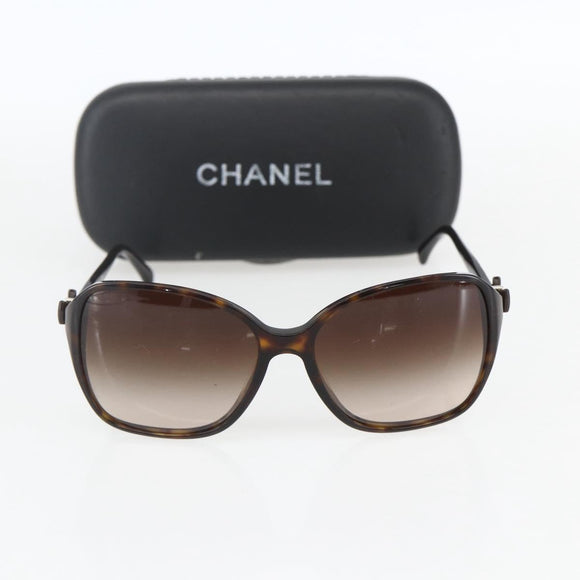 CHANEL Sunglasses plastic Brown CC Auth 159073