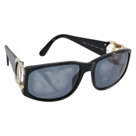 CHANEL Sunglasses plastic Black CC Auth 159074
