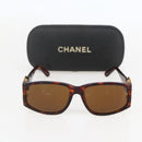 CHANEL Sunglasses plastic Brown CC Auth 159076-11