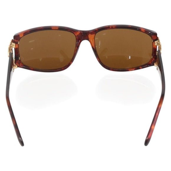 CHANEL Sunglasses plastic Brown CC Auth 159076