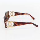 CHANEL Sunglasses plastic Brown CC Auth 159076-5