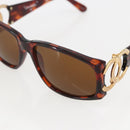 CHANEL Sunglasses plastic Brown CC Auth 159076-7