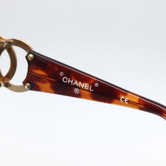CHANEL Sunglasses plastic Brown CC Auth 159076