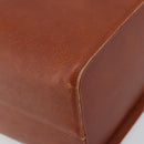 GIVENCHY Hand Bag Leather Brown Gold Auth 159082-11