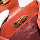 GIVENCHY Hand Bag Leather Brown Gold Auth 159082-15