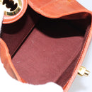 GIVENCHY Hand Bag Leather Brown Gold Auth 159082-16