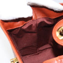 GIVENCHY Hand Bag Leather Brown Gold Auth 159082-18