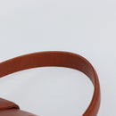 GIVENCHY Hand Bag Leather Brown Gold Auth 159082-8