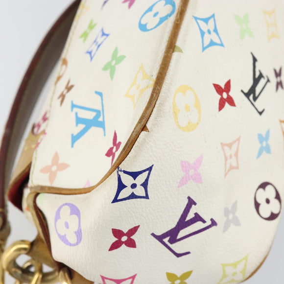 LOUIS VUITTON Monogram Multicolor Marilyn Shoulder Bag White M40206 Auth 159084