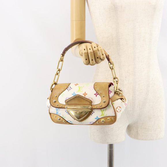 LOUIS VUITTON Monogram Multicolor Marilyn Shoulder Bag White M40206 Auth 159084