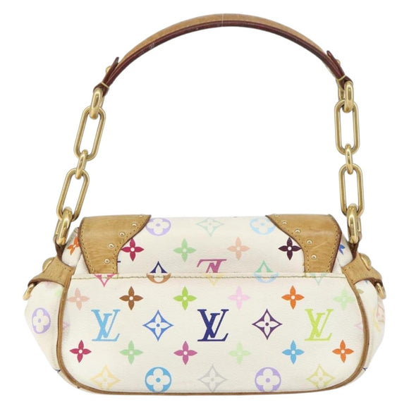 LOUIS VUITTON Monogram Multicolor Marilyn Shoulder Bag White M40206 Auth 159084