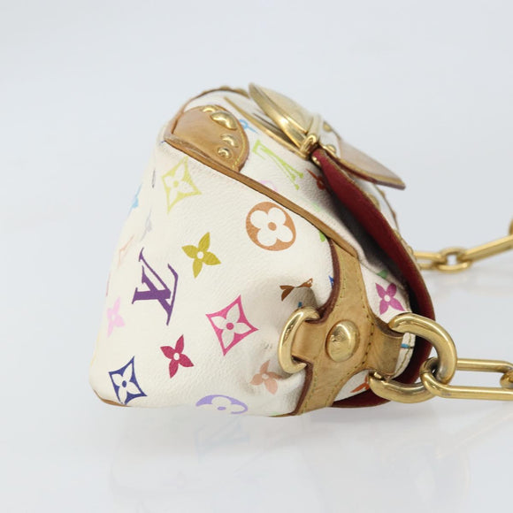 LOUIS VUITTON Monogram Multicolor Marilyn Shoulder Bag White M40206 Auth 159084