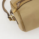 GUCCI Web Sherry Line Shoulder Bag Nylon Beige Gold Red 010 378 Auth 159085-15