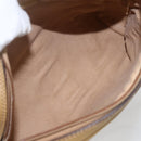 GUCCI Web Sherry Line Shoulder Bag Nylon Beige Gold Red 010 378 Auth 159085-10