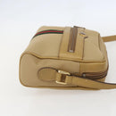GUCCI Web Sherry Line Shoulder Bag Nylon Beige Gold Red 010 378 Auth 159085-3