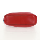 PRADA Shoulder Bag Leather Red Gold Auth 159088V-10