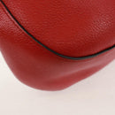 PRADA Shoulder Bag Leather Red Gold Auth 159088V-13