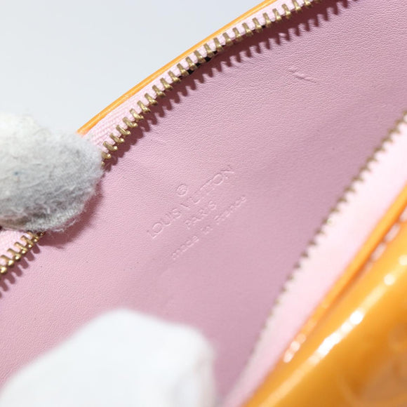 LOUIS VUITTON Monogram Vernis Motto Pouch Marshmallow Pink M91312 LV Auth 159089