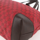 GUCCI GG Canvas Tote Bag Gold Red 308928 Auth 159092-9