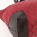 GUCCI GG Canvas Tote Bag Gold Red 308928 Auth 159092-14