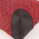 GUCCI GG Canvas Tote Bag Gold Red 308928 Auth 159092-15