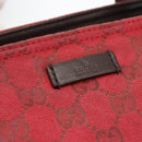 GUCCI GG Canvas Tote Bag Gold Red 308928 Auth 159092-17