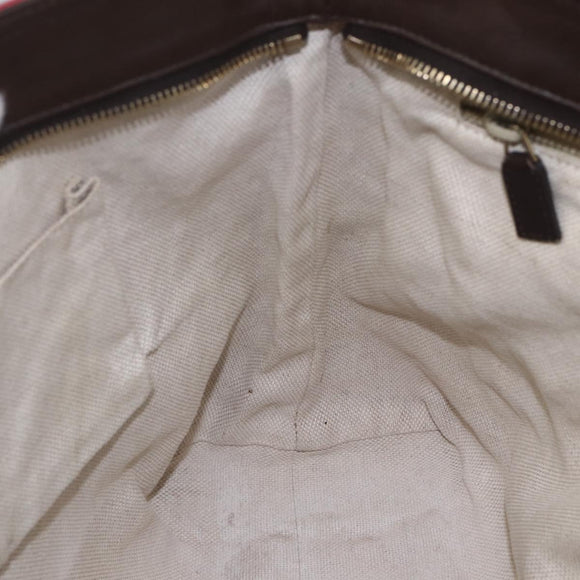 GUCCI GG Canvas Tote Bag Gold Red 308928 Auth 159092