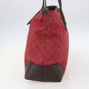 GUCCI GG Canvas Tote Bag Gold Red 308928 Auth 159092-4