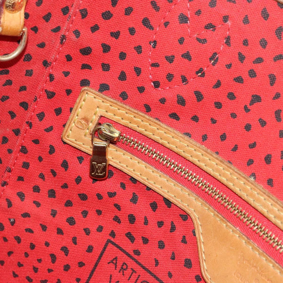 LOUIS VUITTON Monogram Yayoi Kusama Neverfull MM Tote Rood M40686 Auth 159093