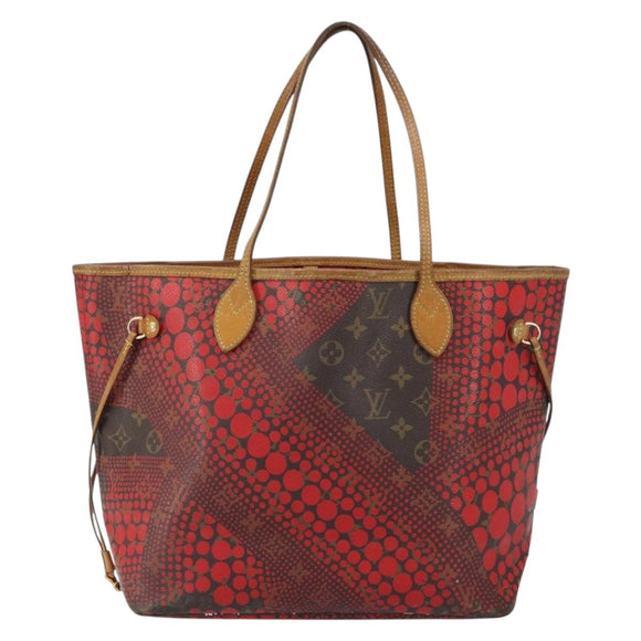LOUIS VUITTON Monogram Yayoi Kusama Neverfull MM Tote Rood M40686 Auth 159093