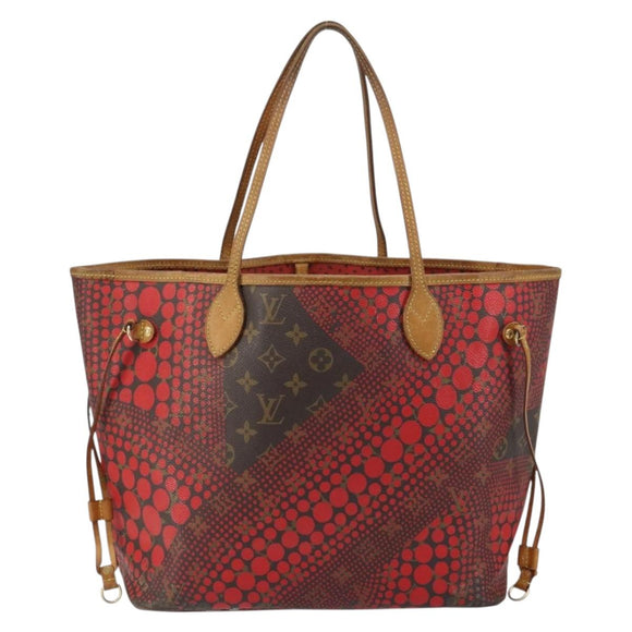 LOUIS VUITTON Monogram Yayoi Kusama Neverfull MM Tote Bag Red M40686 Auth 159093