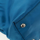 PRADA Tote Bag Nylon 2way Blue Silver Auth 159103V-19