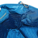 PRADA Tote Bag Nylon 2way Blue Silver Auth 159103V-24