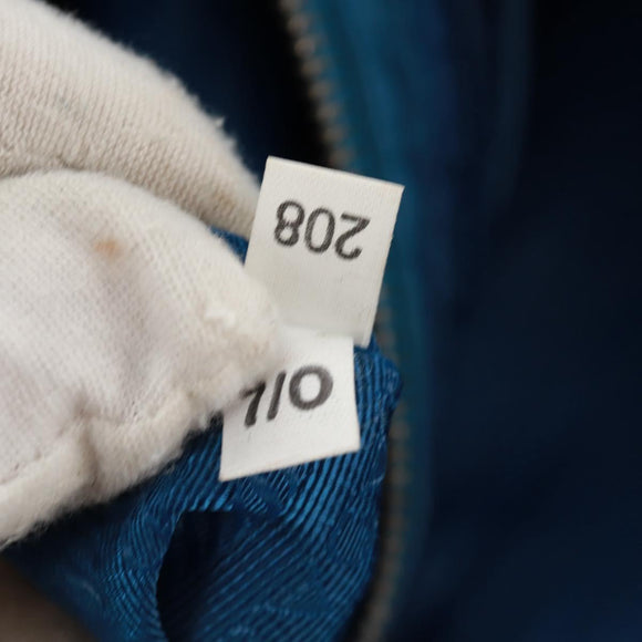 PRADA Tote Bag Nylon 2way Blue Silver Auth 159103V