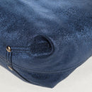 TIFFANY&Co. Hand Bag Leather Blue Silver Auth 159127-16