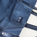 TIFFANY&Co. Hand Bag Leather Blue Silver Auth 159127-18