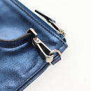 TIFFANY&Co. Hand Bag Leather Blue Silver Auth 159127-23