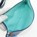 TIFFANY&Co. Hand Bag Leather Blue Silver Auth 159127-26