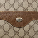 GUCCI GG Supreme Web Sherry Line Tote Bag PVC Beige Red 120 02 003 Auth 159128-18