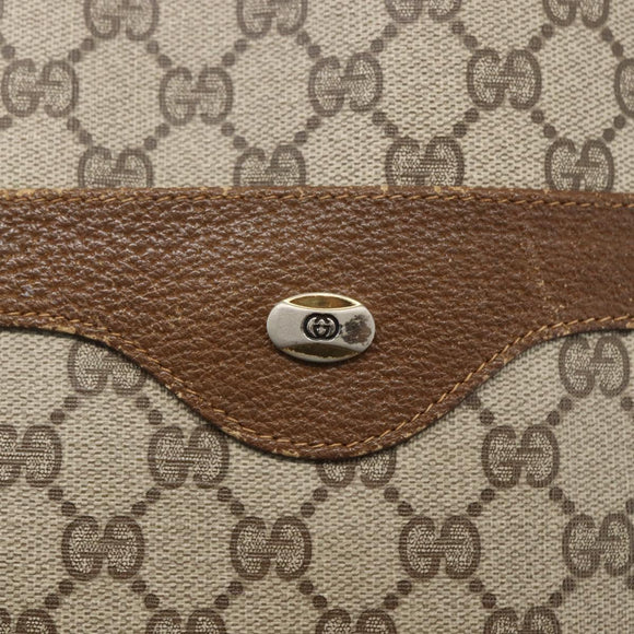 GUCCI GG Supreme Web Sherry Line Tote Bag PVC Beige Red 120 02 003 Auth 159128