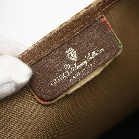 GUCCI GG Supreme Web Sherry Line Tote Bag PVC Beige Red 120 02 003 Auth 159128