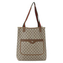 GUCCI GG Supreme Web Sherry Line Tote Bag PVC Beige Red 120 02 003 Auth 159128-13