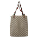GUCCI GG Supreme Web Sherry Line Tote Bag PVC Beige Red 120 02 003 Auth 159128-2